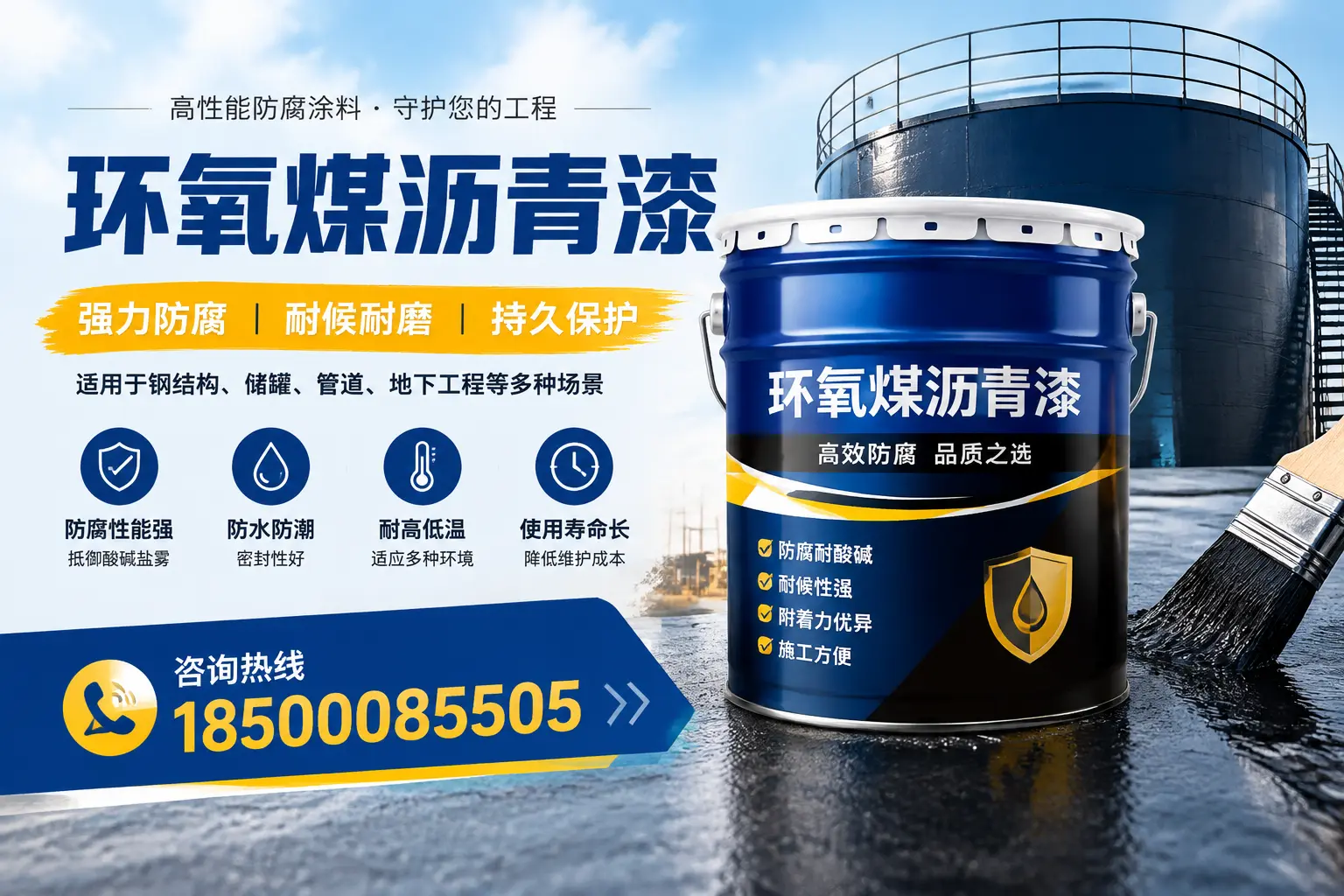 环氧煤沥青漆在工业中的应用，淮南企业的选择